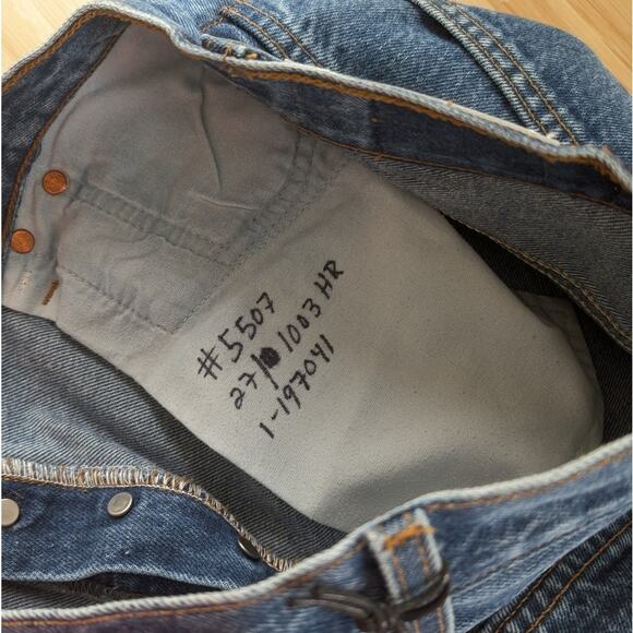 NWT Re/Done Levi's 1003HR Indigo Denim High-rise Skinny jeans, size 27 - Picture 5 of 11